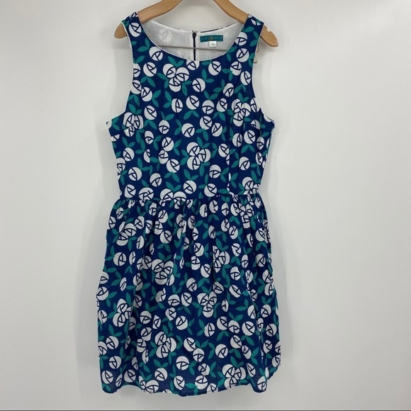 Pim & Larkin fit & flare sleeveless spring dress L - Picture 1 of 7